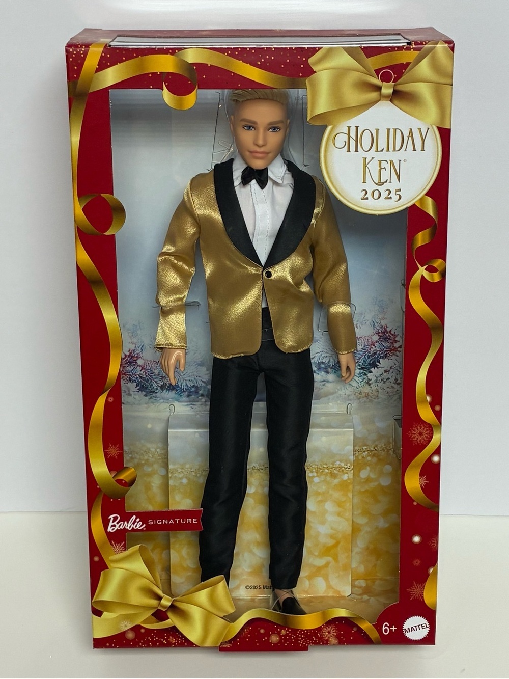 Barbie Signature 2025 Holiday Blonde Ken Collectible Fashion Doll NEW w/ Shipper